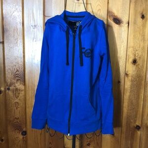 Fox racing hoodie blue size large moto cross hoodie dirt bike track sweatshirt​